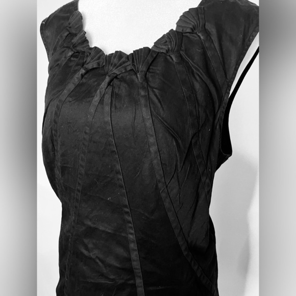 Talbots Black Elegant Sleeveless Ruched Blouse – Size 14 - Picture 2 of 5